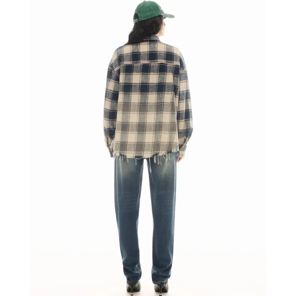The Tales Cutaway Bleached Flannel Shirt Cream
