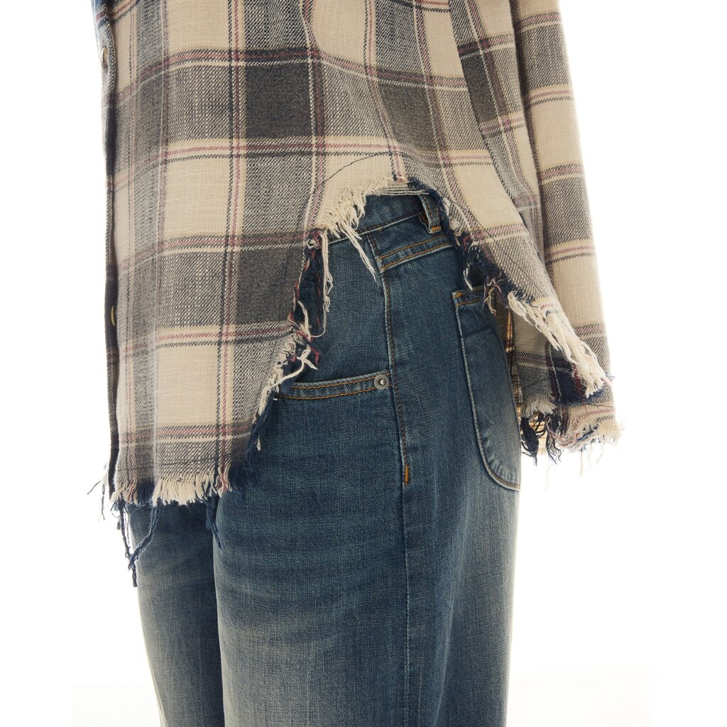 The Tales Cutaway Bleached Flannel Shirt Cream