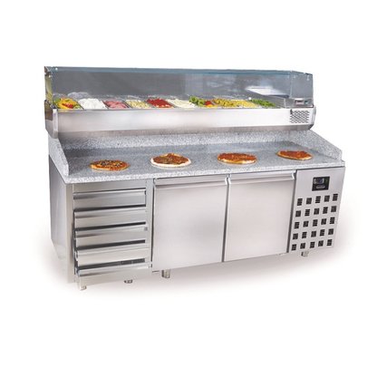 Combisteel PIZZAWERKBANK 2 DEURS 5 LADEN