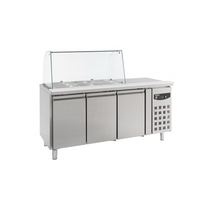 Combisteel KOELWERKBANK GLASOPSTAND 3 DRS