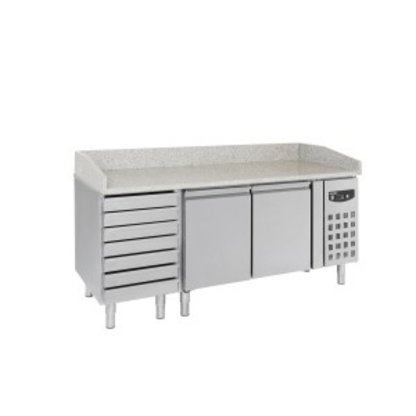 Combisteel PIZZAWERKBANK 2 DRS 7 LADEN