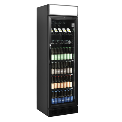Koelkasten TEFCOLD BLACK Edition – Zwarte Flessenkoeler met Glazen Deur