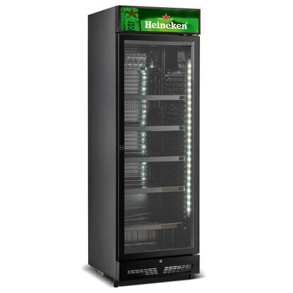 Koelkasten Heineken bierkoelkast glasdeur 400 liter Blackline