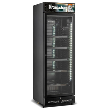 Koelkasten Krombacher bierkoelkast glasdeur 400 liter Blackline