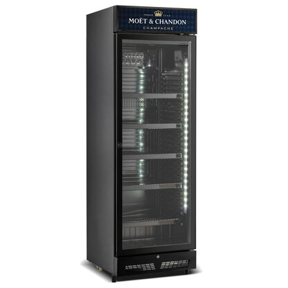 Koelkasten Moet Chandon koelkast glasdeur 400 liter Blackline