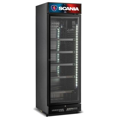 Koelkasten Scania bierkoelkast glasdeur 400 liter Blackline