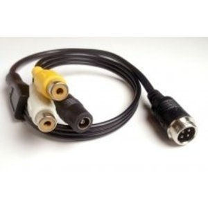 ARC 4-pin male DIN naar RCA (tulp) female adapter kabel + power