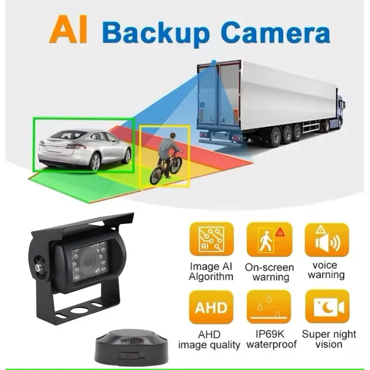 ProSight 9 inch HD Achteruitrijcamera-systeem met AI detectie