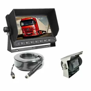 ProSight Professioneel 9 inch HD Achteruitrijcamera-systeem verwarmd+geluid  Camera met RVS zonneklep en beugel