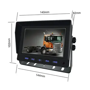 ProSight Professioneel 5 inch HD Achteruitrijcamera-systeem  Camera met RVS zonneklep en beugel
