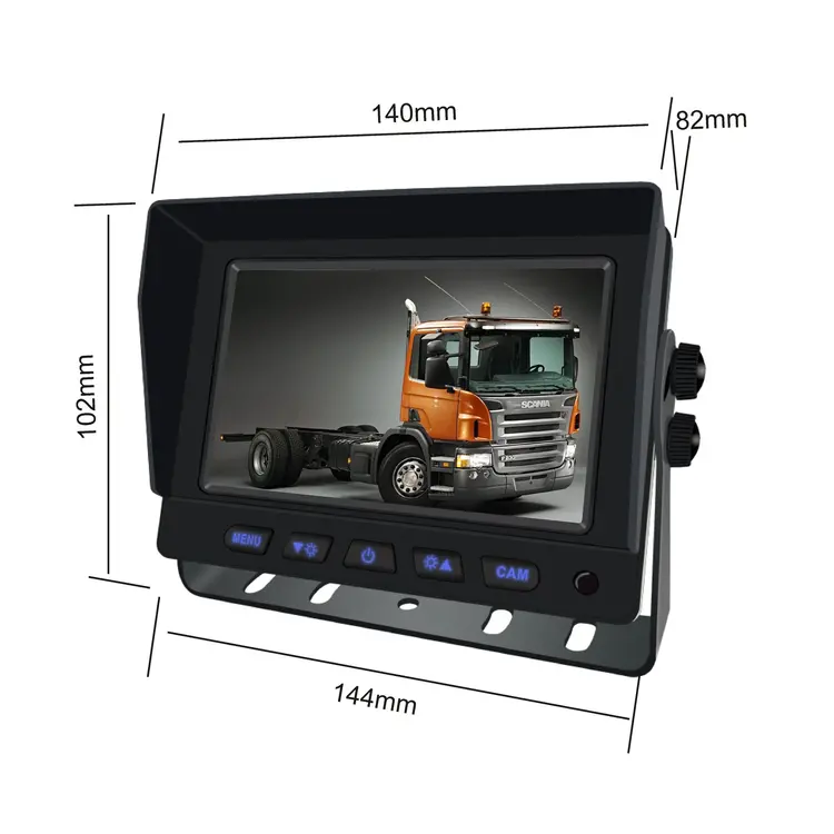 ProSight Professioneel 5 inch HD Achteruitrijcamera-systeem  Camera met RVS zonneklep en beugel