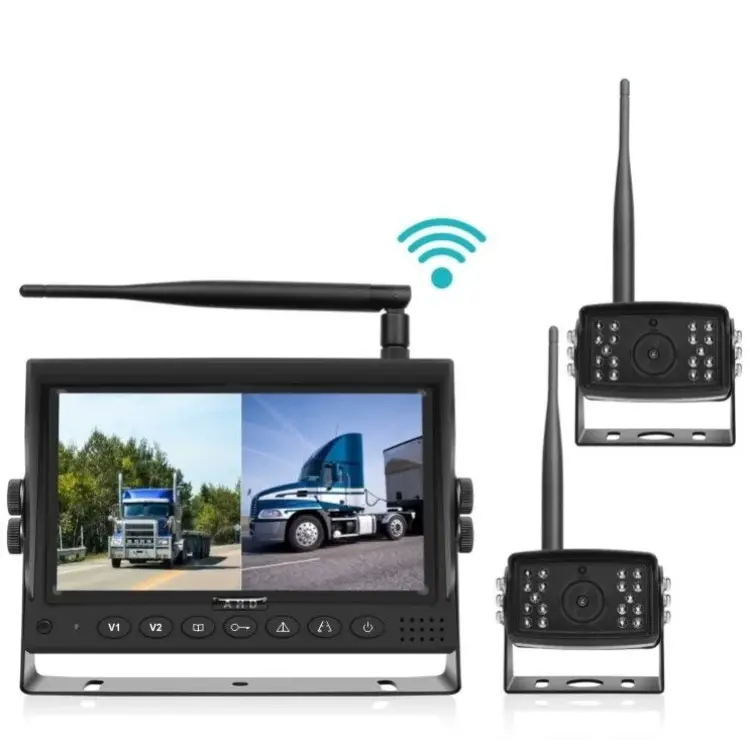 ProSight Digitaal Draadloos Achteruitrijcamera Systeem – 2.4GHz – 7” Monitor – 2x AHD 1080P Camera