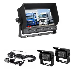 ProSight Professioneel 7 inch Splitscreen HD systeem met 2 Verwarmde Achteruitrijcamera 's en Truck en Trailerset