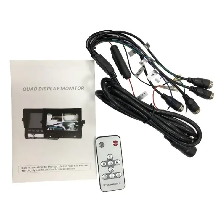 ProSight Professioneel 7 inch HD Quad View Achteruitrijcamera-systeem met 2 verwarmde camera 's