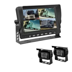 ProSight Professioneel 9 inch HD Quad View Achteruitrijcamera-systeem met 2 verwarmde camera 's + DVR