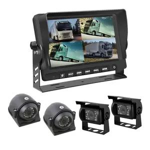 ProSight Professioneel 9 inch HD Quad View Achteruitrijcamera-systeem met verwarmde camera 's + DVR