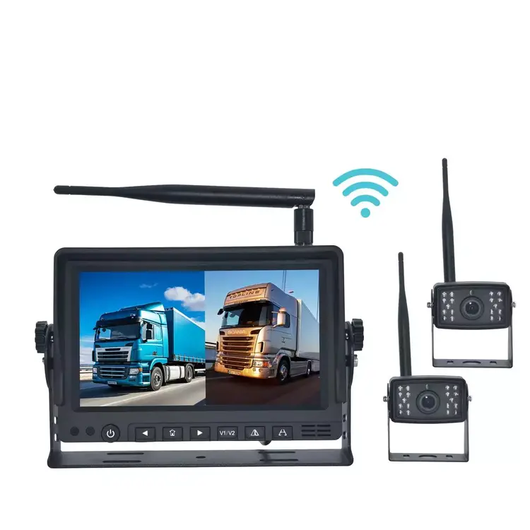 ProSight 7” digitaal draadloos achteruitrijsysteem met 2 AHD 1080P camera 's en storingsvrije digitale verbinding