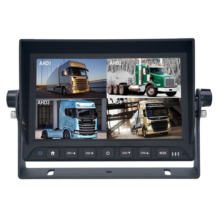 ProSight Professioneel 7 inch HD Quad View Achteruitrijcamera-systeem met 2 verwarmde camera 's