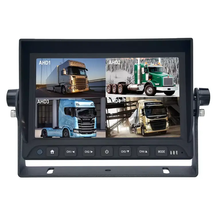 ProSight Professioneel 7 inch HD Quad View Achteruitrijcamera-systeem met 2 verwarmde camera 's