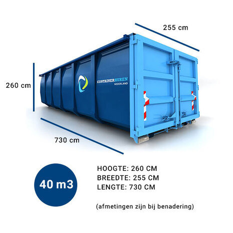 Bouw en Sloopafval container 40m3 Bouw en Sloopafval container 40m3