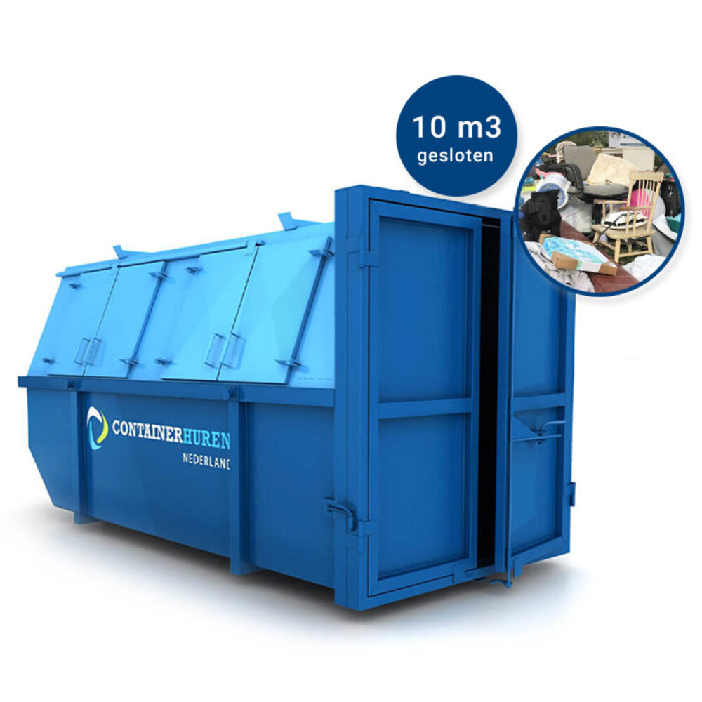 Grofvuil container 10m3 gesloten Grofvuil container 10m3 gesloten