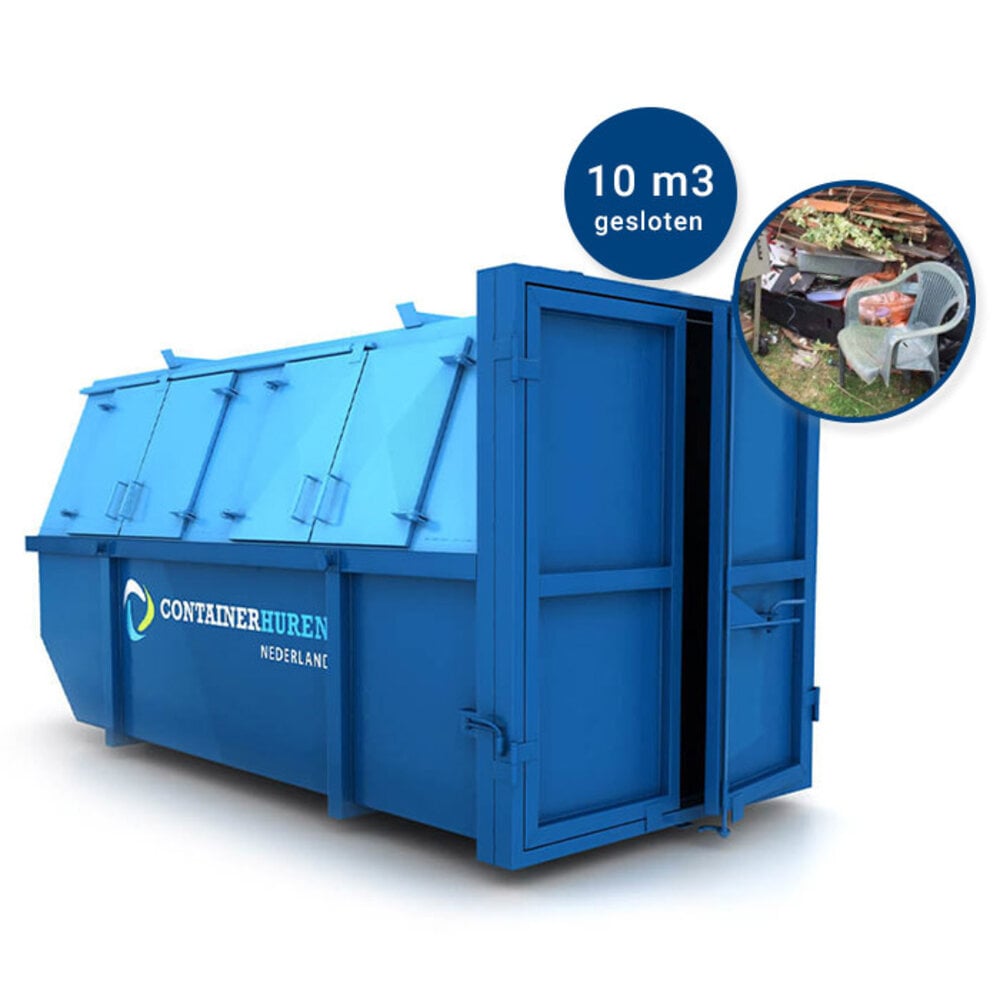 Gemengd tuinafval container 10m3 gesloten Gemengd tuinafval container 10m3 gesloten
