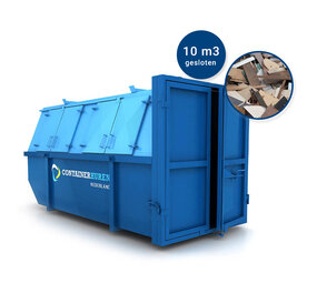Houtcontainer 10m3 gesloten Houtcontainer 10m3 gesloten
