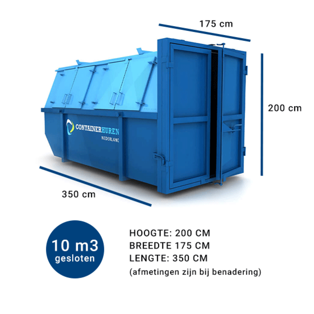10 kuub gesloten container