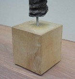 Hoorn ORYX / SPIESBOK op houten sokkel