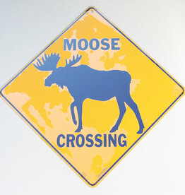 "Moose Crossing" - metalen verkeersschild 30,5 cm