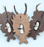 3 x zesender REE GEWEI met jacht medaille op bewerkt houten schild