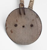 Antiek  REE GEWEI op zwart rond houten schild  - rond 1915