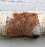 Texas style BULLBAR- 85 cm - afgewerkt met koeienvel en sisaltouw