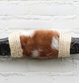 Texas style BULLBAR- 79 cm - afgewerkt met koeienvel en sisaltouw