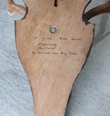 Engels DAMHERT GEWEI op houten schild