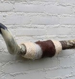 Texas style BULLBAR- 85 cm - afgewerkt met vel en sisaltouw