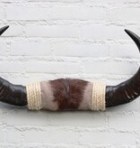 Texas style BULLBAR- 61 cm - afgewerkt met vel en sisaltouw