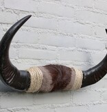 Texas style BULLBAR- 61 cm - afgewerkt met vel en sisaltouw