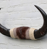 Texas style BULLBAR- 61 cm - afgewerkt met vel en sisaltouw