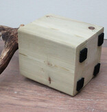 Groot DAMHERT GEWEI op houten sokkel