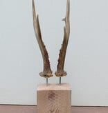 Zesender REE GEWEI paar op stevige houten sokkel