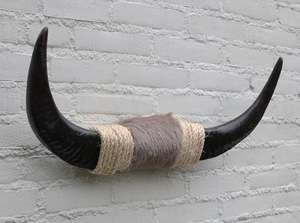Texas style BULLBAR- 63 cm - afgewerkt met vel en sisaltouw