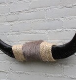 Texas style BULLBAR- 63 cm - afgewerkt met vel en sisaltouw