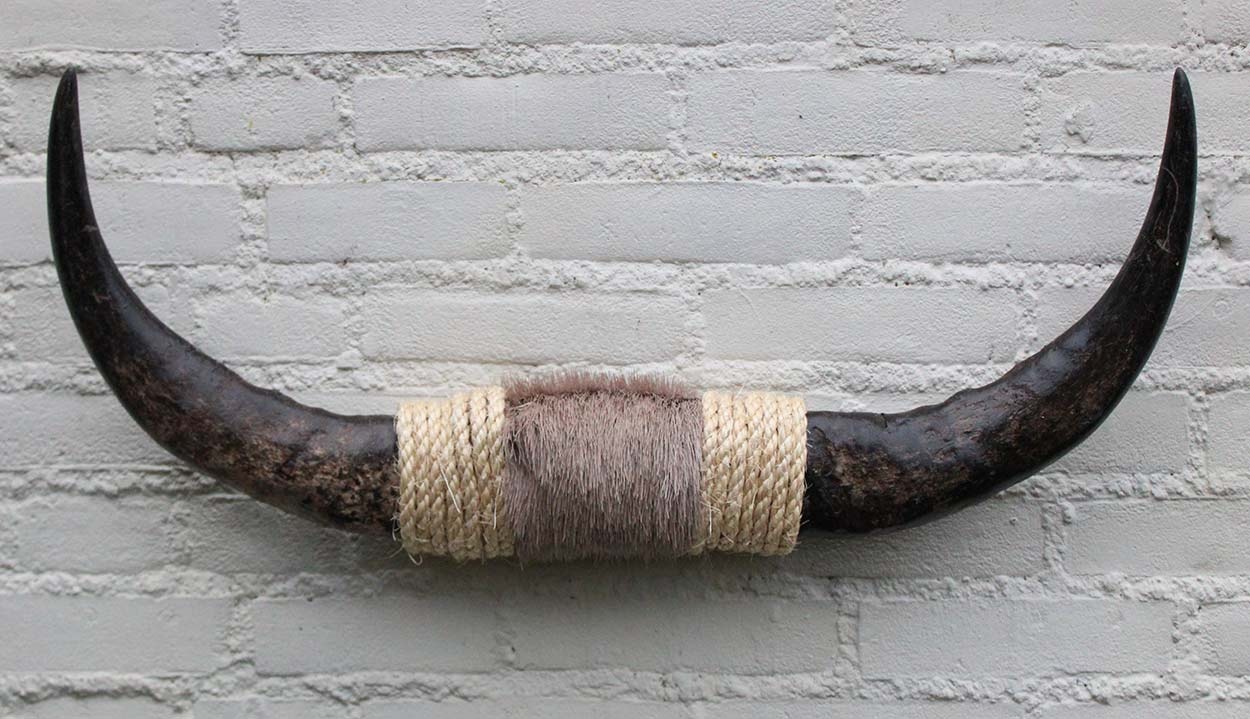 Texas style BULLBAR- 67 cm - afgewerkt met vel en sisaltouw