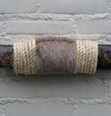 Texas style BULLBAR- 67 cm - afgewerkt met vel en sisaltouw