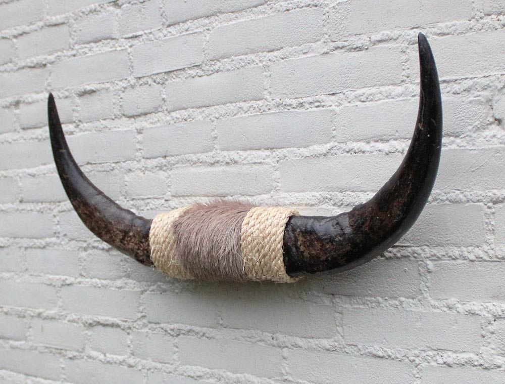 Texas style BULLBAR- 67 cm - afgewerkt met vel en sisaltouw