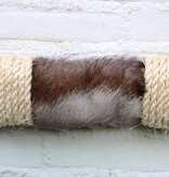 Texas style BULLBAR- 82 cm - waterbuffel hoorns afgewerkt met vel en sisaltouw