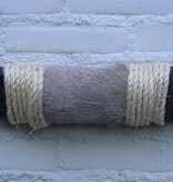 Texas style BULLBAR- 96 cm - waterbuffel hoorns afgewerkt met vel en sisaltouw