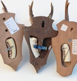 3 x  zesender REE GEWEI op houten schild  - met kaakdeeltjes