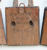 4 x antiek REE GEWEI  op zwart houten schild  - 1901